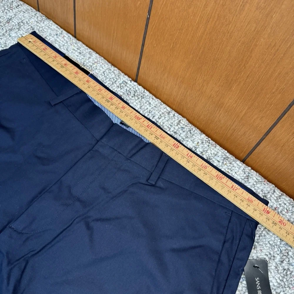 Banana Republic Dress Pants Mens 38x32 Non-Iron Tailored Slim Fit Blue NWT